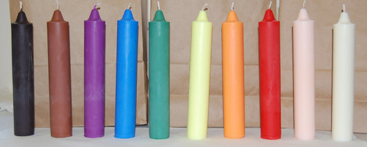 8" Unscented Utility Candle – Reliable Glow, Your Color Choice